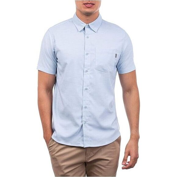 Hurley Other - Hurley Mens XXL Short Sleeve Button‎ Up Grey Nike Dri-Fit Classic Fit